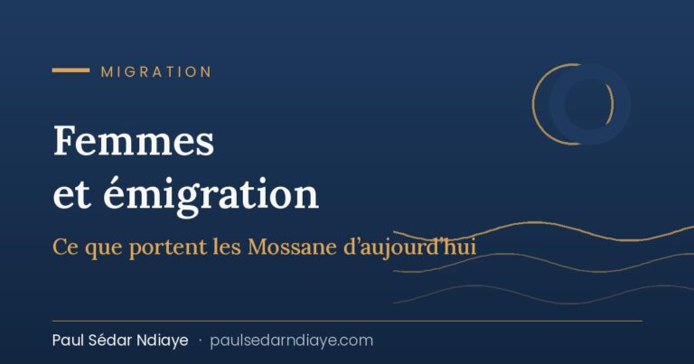 Femmes sénégalaises face à l'émigration, article de Paul Sédar Ndiaye